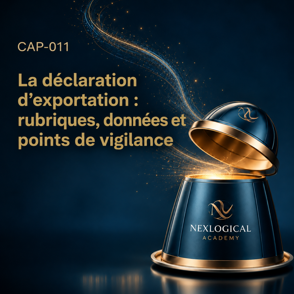 CAP-011 – La déclaration d’exportation : rubriques, données et points de vigilance